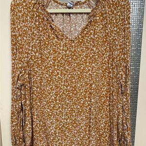 Old Navy Tan Floral Top